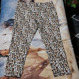Stretch  leopard  pants